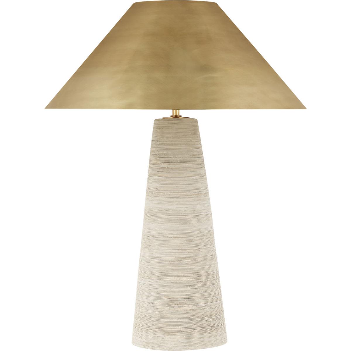 Visual Comfort Modern Collection 700PRTKRM24CRNB-LED930 Sean Lavin Karam 40 watt Natural Brass Table Lamp Portable Light