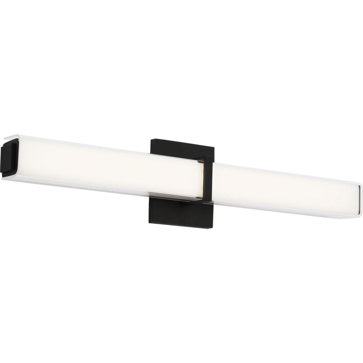 Visual Comfort Modern Collection 700BCMLN24WB-LED930-277 Sean Lavin Milan LED 24.5 inch Nightshade Black Bath Light Wall Light in LED 90 CRI 3000K 277