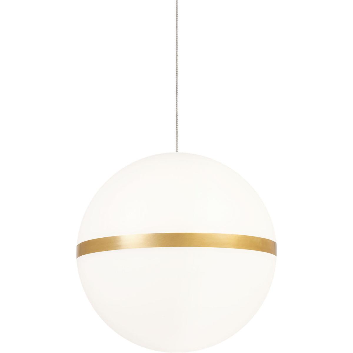 Visual Comfort Modern Collection 700FJHNENB-LEDS930 Sean Lavin Mini Hanea 1 Light 12 Natural Brass Low-Voltage Pendant Ceiling Light in FreeJack, LED