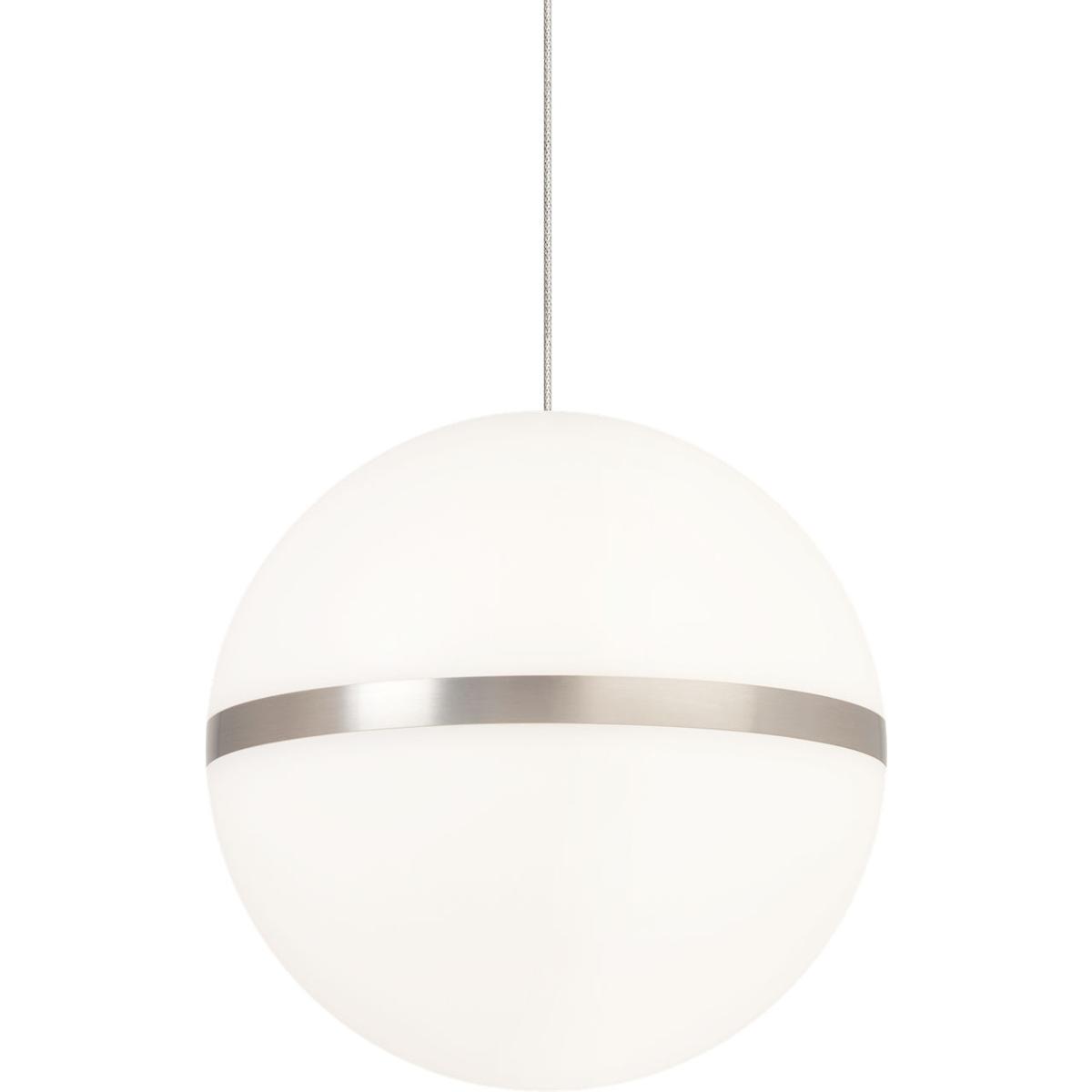 Visual Comfort Modern Collection 700MPHNES-LEDS930 Sean Lavin Mini Hanea 1 Light 120 Satin Nickel Low-Voltage Pendant Ceiling Light in Monopoint, LED