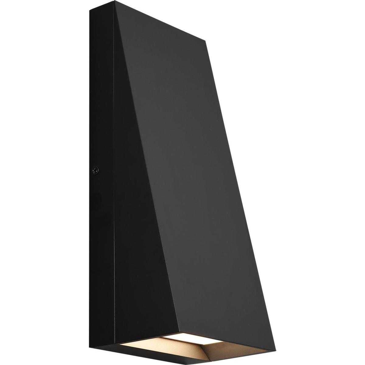 Visual Comfort Modern Collection 700OWPIT12B-LED930-277 Sean Lavin Pitch LED 12 inch Black Outdoor Wall Light in LED 90 CRI 3000K 277V, Nightshade Bla