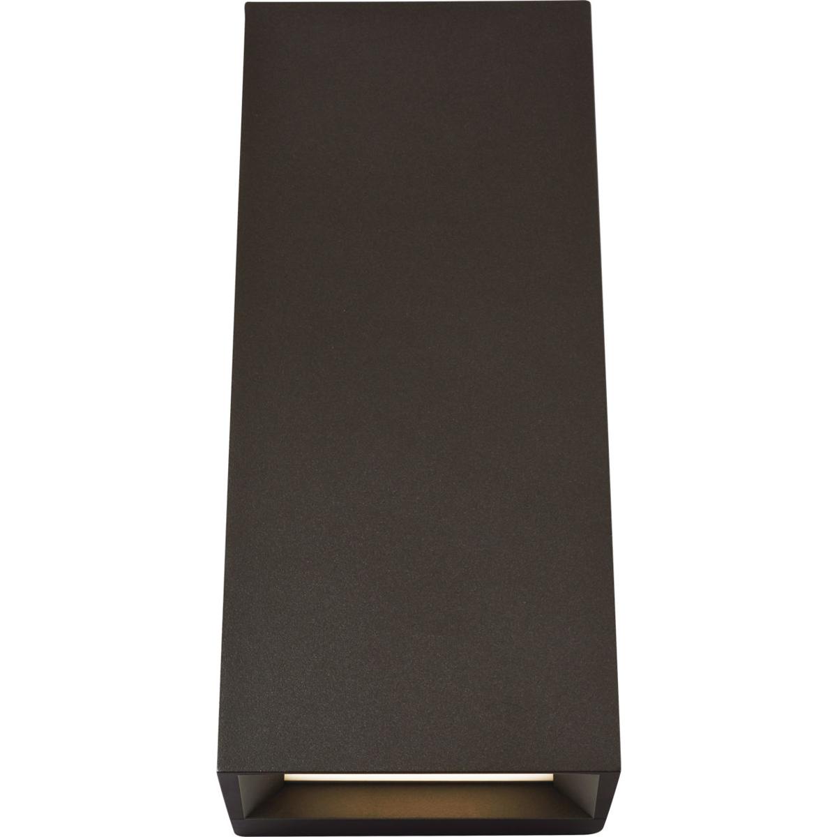 Visual Comfort Modern Collection 700OWPIT12Z-LED930-277 Sean Lavin Pitch LED 12 inch Bronze Outdoor Wall Light in LED 90 CRI 3000K 277V, Integrated LE