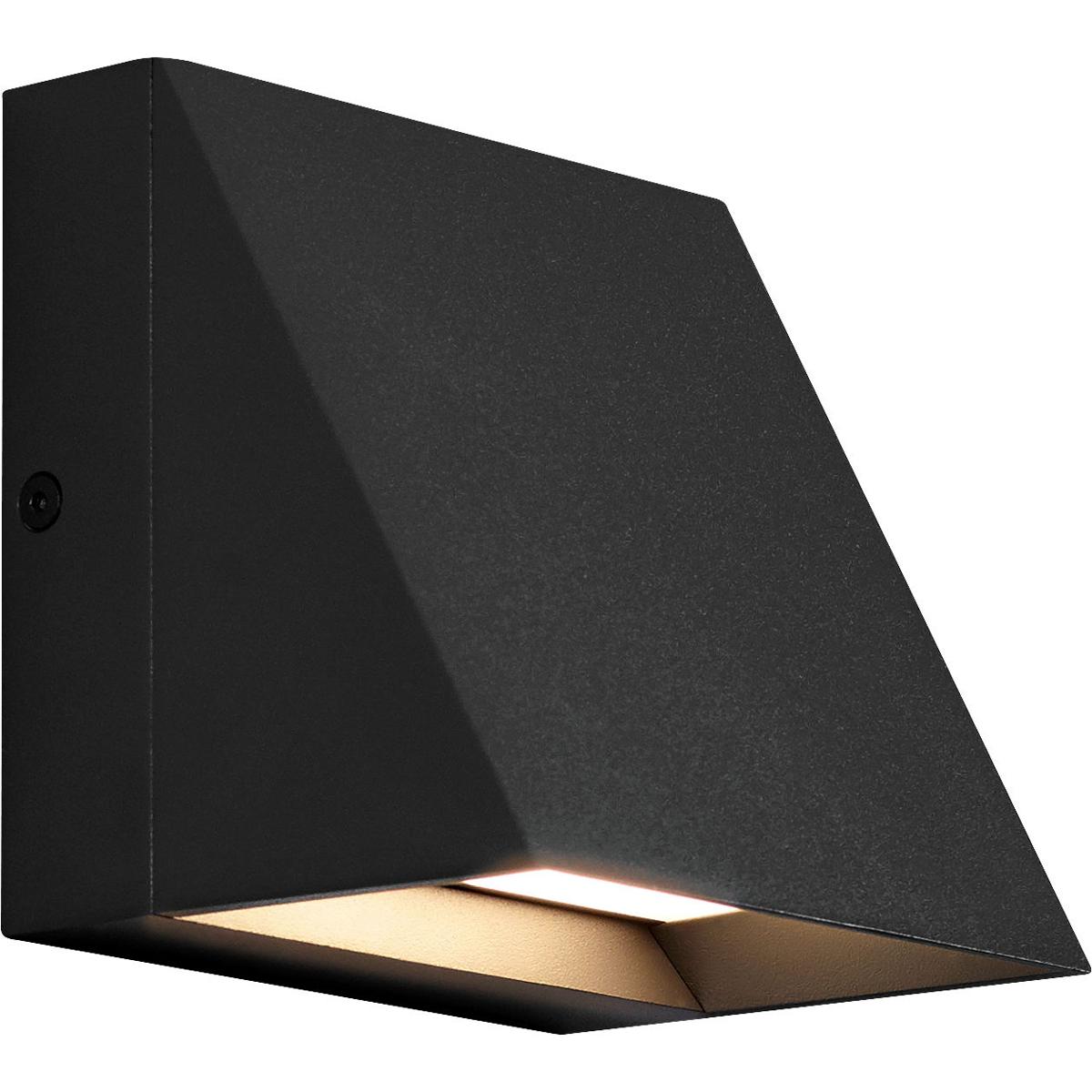 Visual Comfort Modern Collection 700WSPITSB-LED827-277 Sean Lavin Pitch LED 5 inch Black Outdoor Wall Light in LED 80 CRI 2700K 277V, Integrated LED