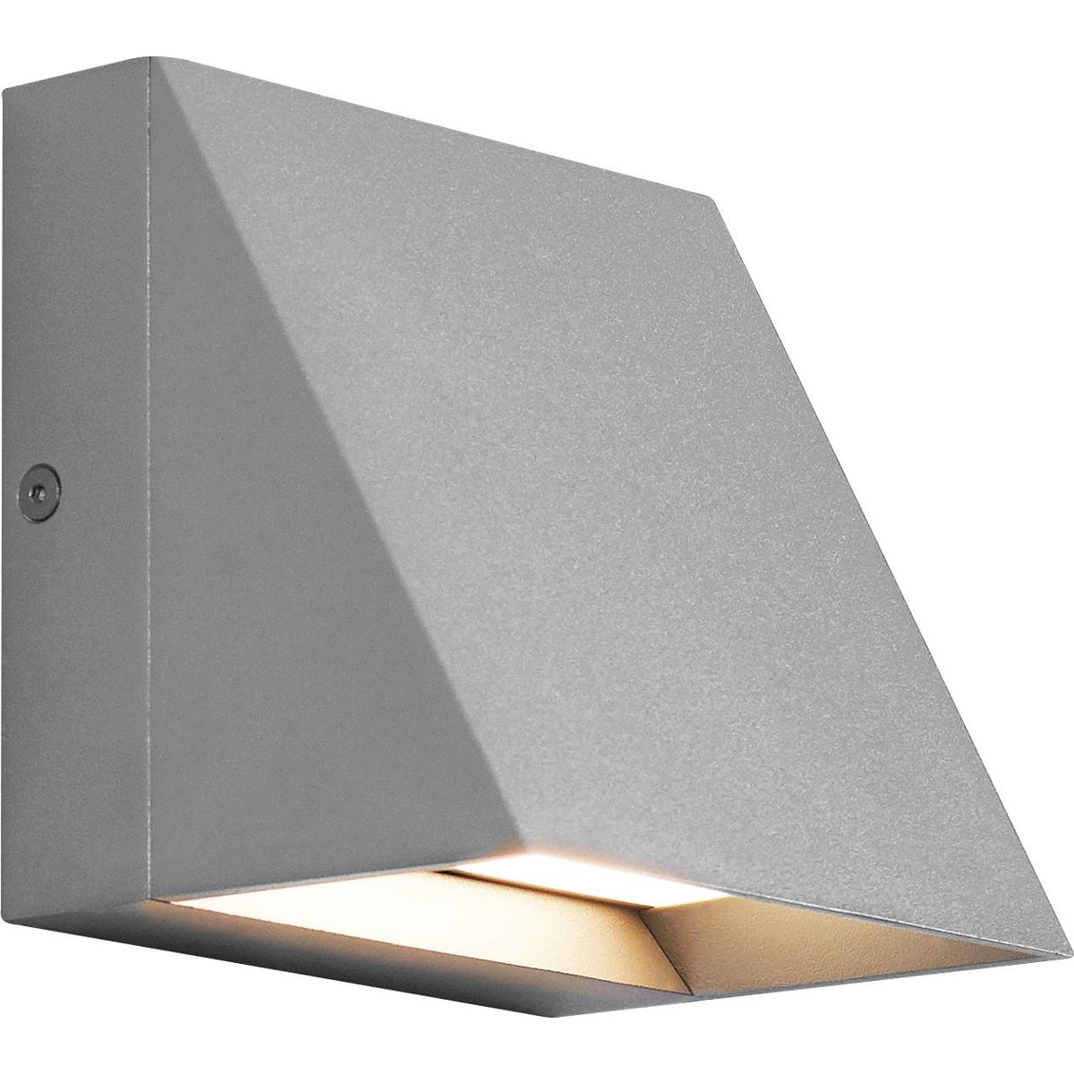 Visual Comfort Modern Collection 700WSPITSI-LED827-277 Sean Lavin Pitch LED 5 inch Silver Outdoor Wall Light in LED 80 CRI 2700K 277V, Integrated LED