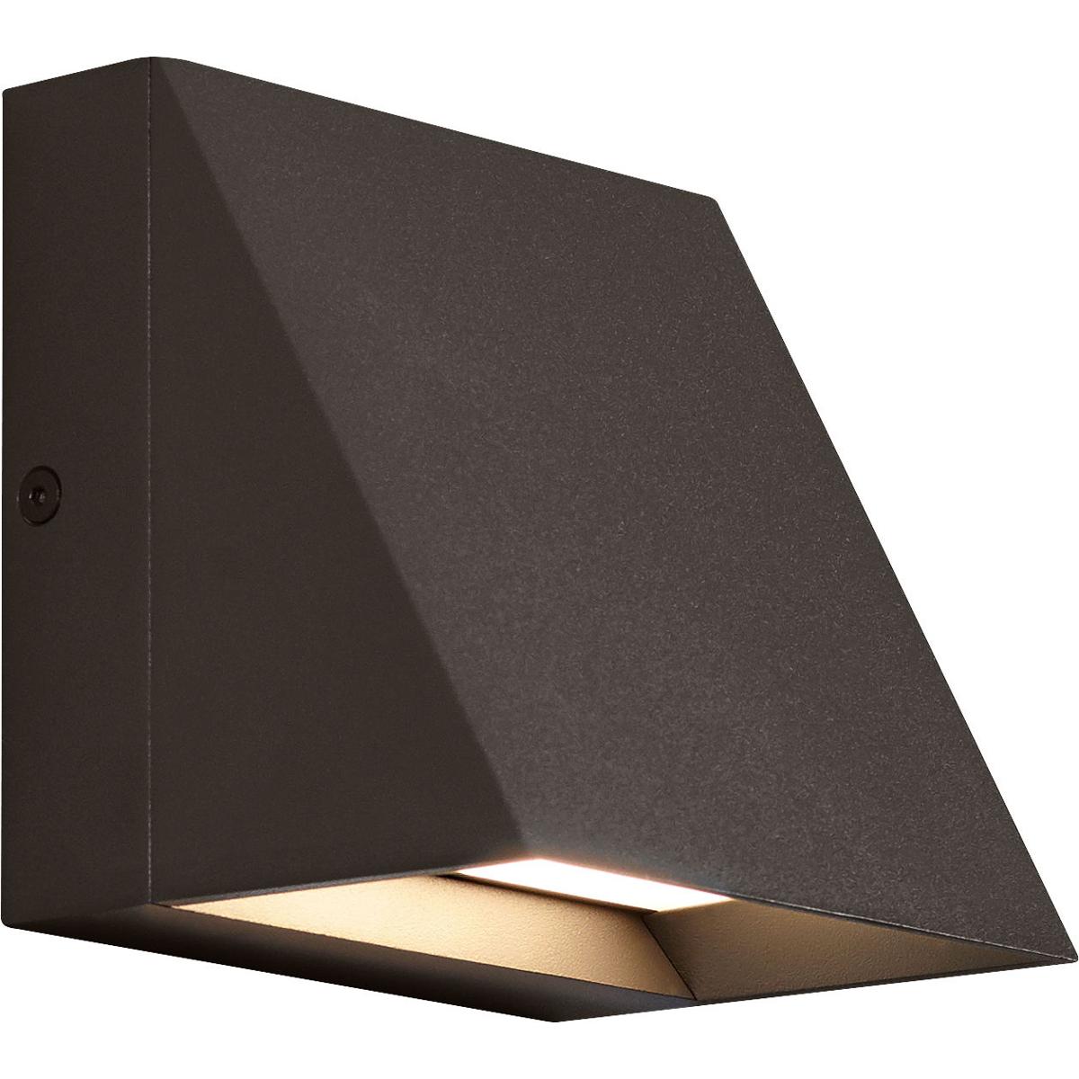 Visual Comfort Modern Collection 700WSPITSZ-LED830-277 Sean Lavin Pitch LED 5 inch Bronze Outdoor Wall Light in LED 80 CRI 3000K 277V, Integrated LED
