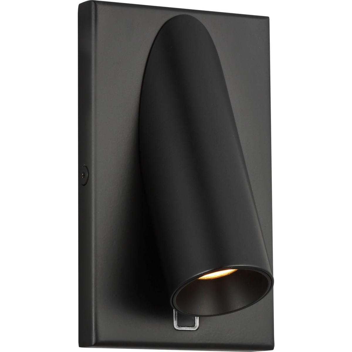 Visual Comfort Modern Collection 700WSPNT5B-LED930 Sean Lavin Ponte LED Nightshade Black ADA Wall Sconce Wall Light, Integrated LED