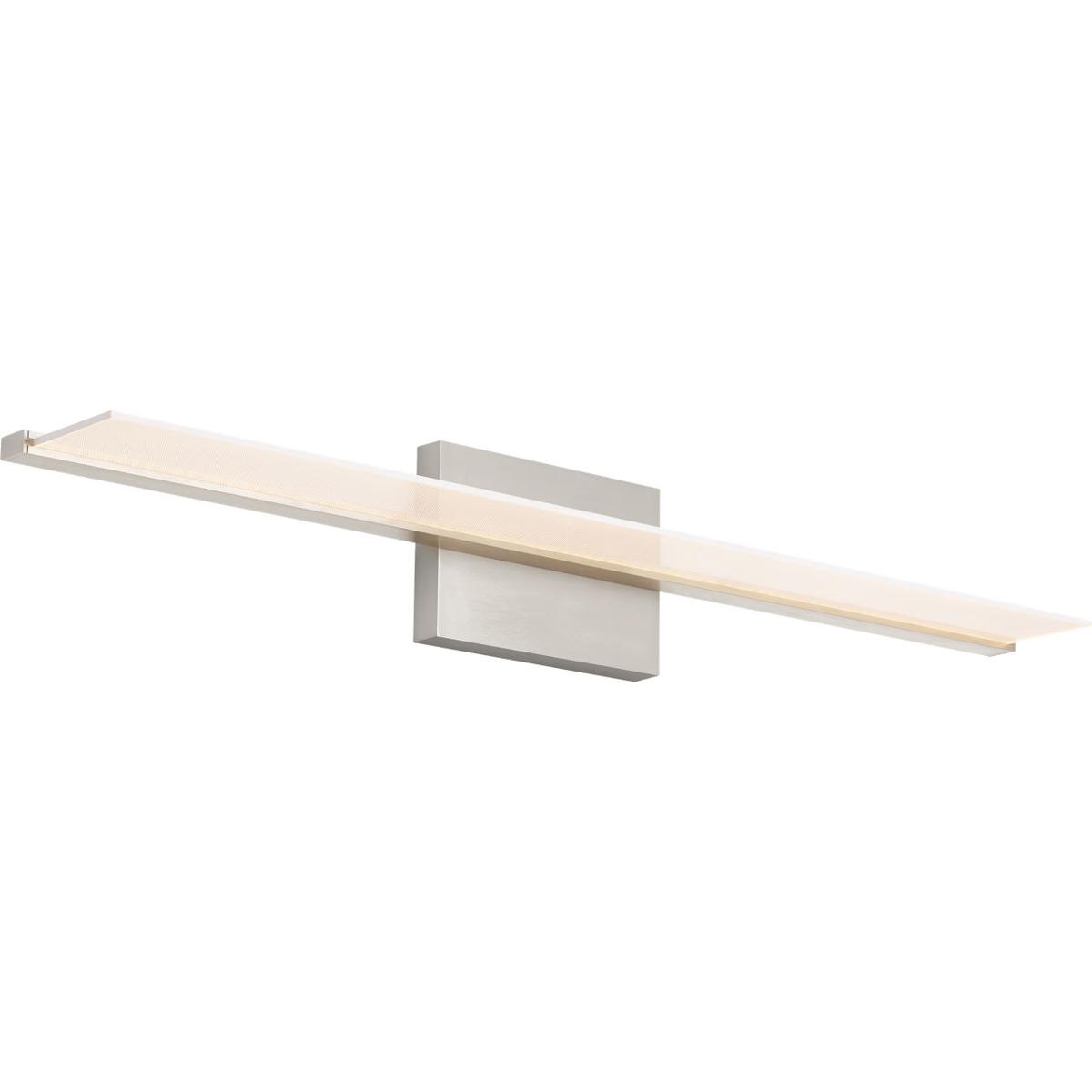 Visual Comfort Modern Collection 700BCSPANB3S-LED930-277 Sean Lavin Span LED 35.3 inch Satin Nickel Bath Light Wall Light in LED 90 CRI 3000K 277V, Di