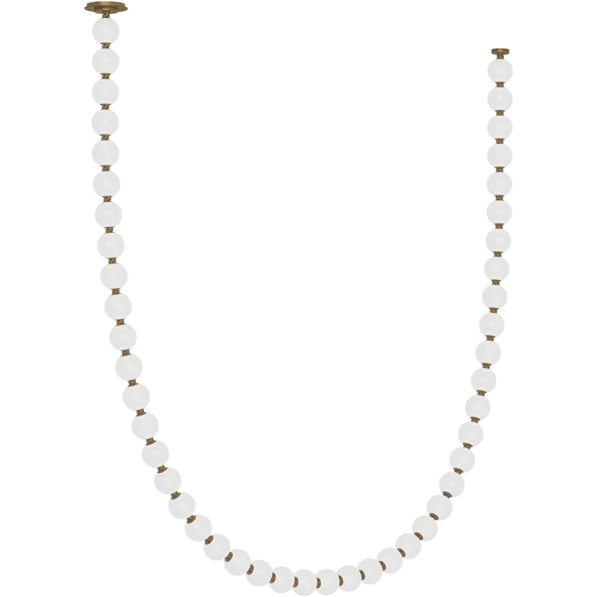 Visual Comfort Modern Collection SLCH22430NBR-277 Sean Lavin Perle LED 2.8 inch Natural Brass Chandelier Ceiling Light in 3000K, Remote 277V