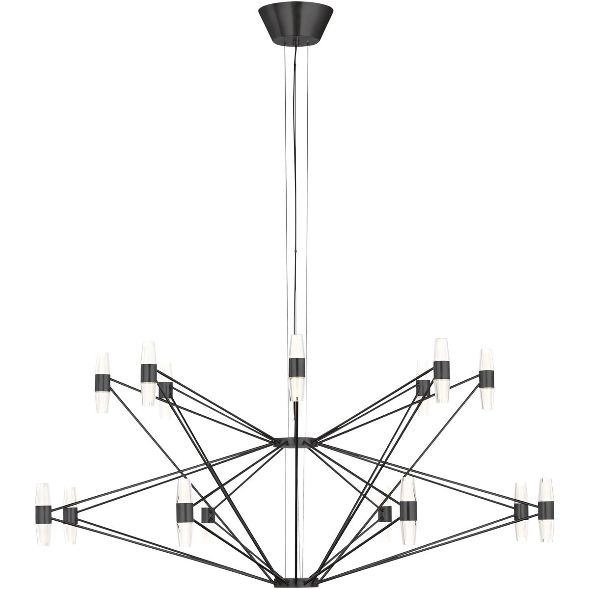 Visual Comfort Modern Collection SLCH24727BZ Sean Lavin Lassell 48 Light 46 inch Bronze Chandelier Ceiling Light