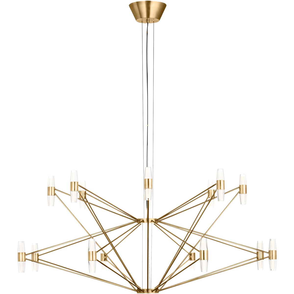 Visual Comfort Modern Collection SLCH24727NB Sean Lavin Lassell 48 Light 46 inch Natural Brass Chandelier Ceiling Light