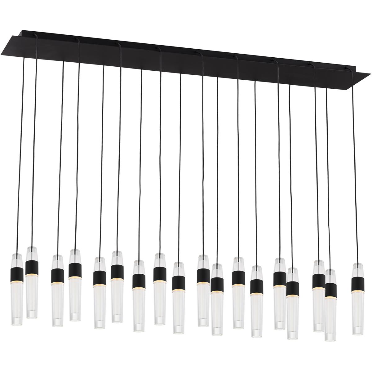 Visual Comfort Modern Collection SLCH40227B Sean Lavin Lassell 18 Light 10.8 inch Nightshade Black Chandelier Ceiling Light in 120V