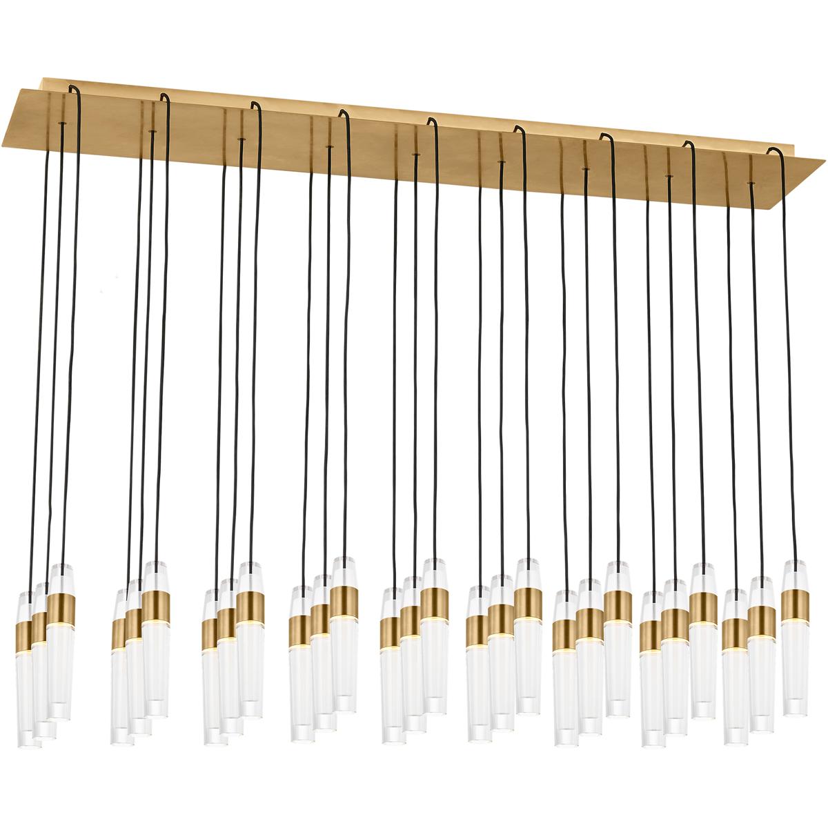 Visual Comfort Modern Collection SLCH40327NB-277 Sean Lavin Lassell 27 Light 12.6 inch Natural Brass Chandelier Ceiling Light in 277V