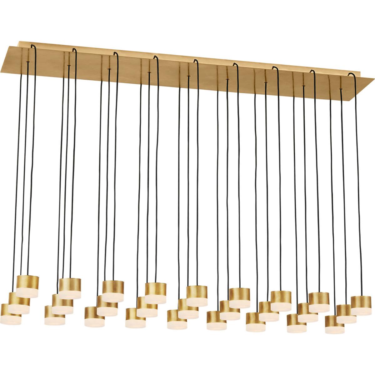 Visual Comfort Modern Collection SLCH52430HAB-277 Sean Lavin Gable 27 Light 12.6 inch Hand Rubbed Antique Brass Chandelier Ceiling Light in 277V