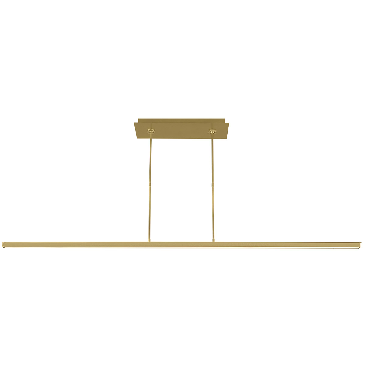 Visual Comfort Modern Collection 700LSSTG72NB-LED927 Mick De Giulio Stagger LED 72 inch Natural Brass Linear Suspension Ceiling Light, Integrated LED