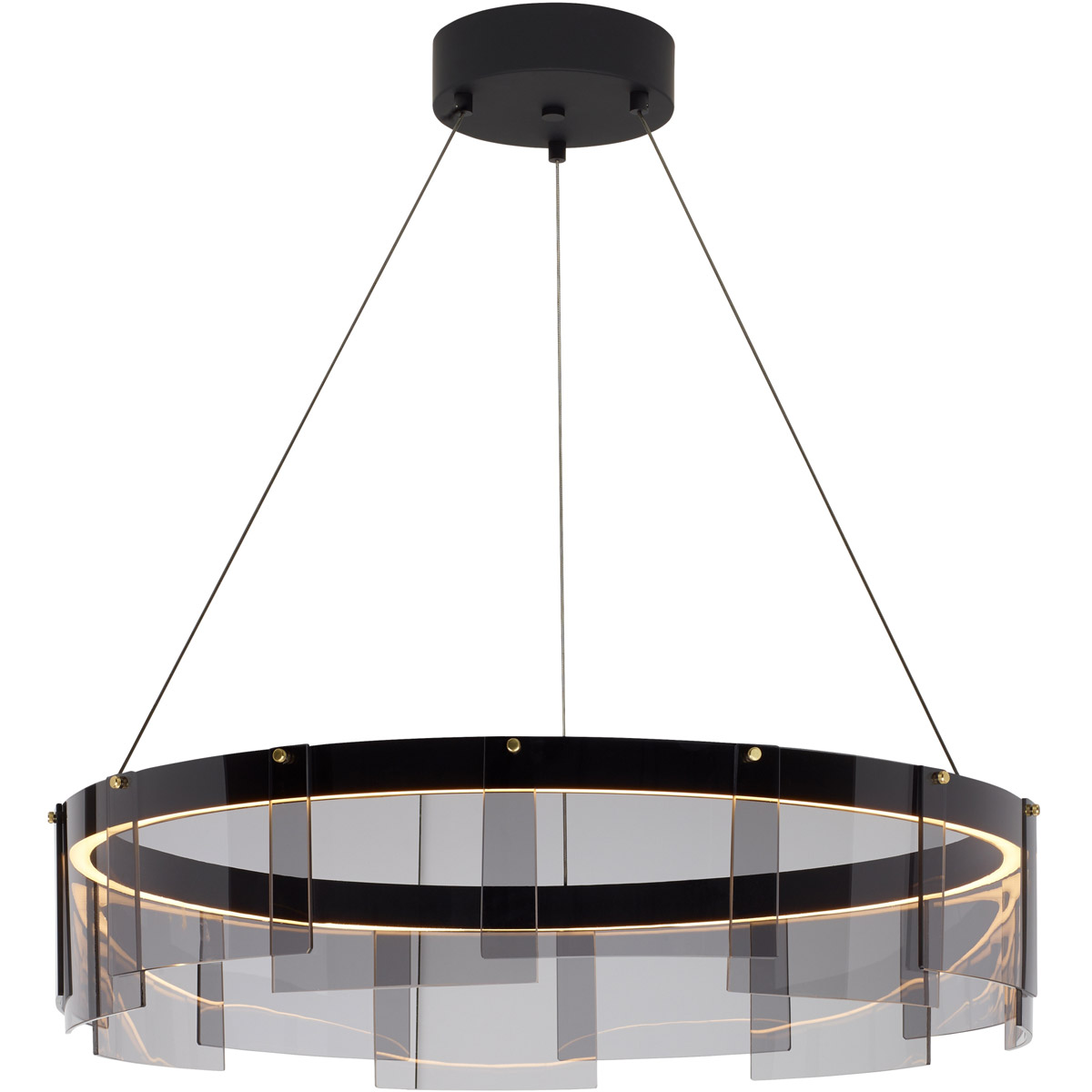 Visual Comfort Modern Collection 700STR30KB-LED927 Sean Lavin Stratos LED 30.6 inch Smoke/Black Chandelier Ceiling Light, Integrated LED