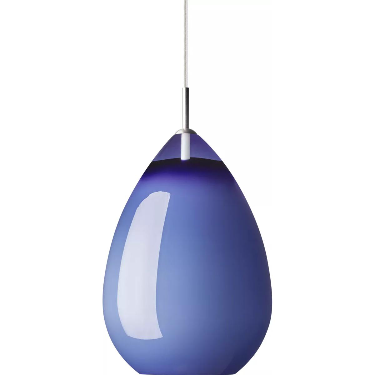 Visual Comfort Modern Collection 700TDALIGPUS Sean Lavin Alina Grande 1 Light 8.5 inch Satin Nickel Pendant Ceiling Light in Steel Blue, Incandescent