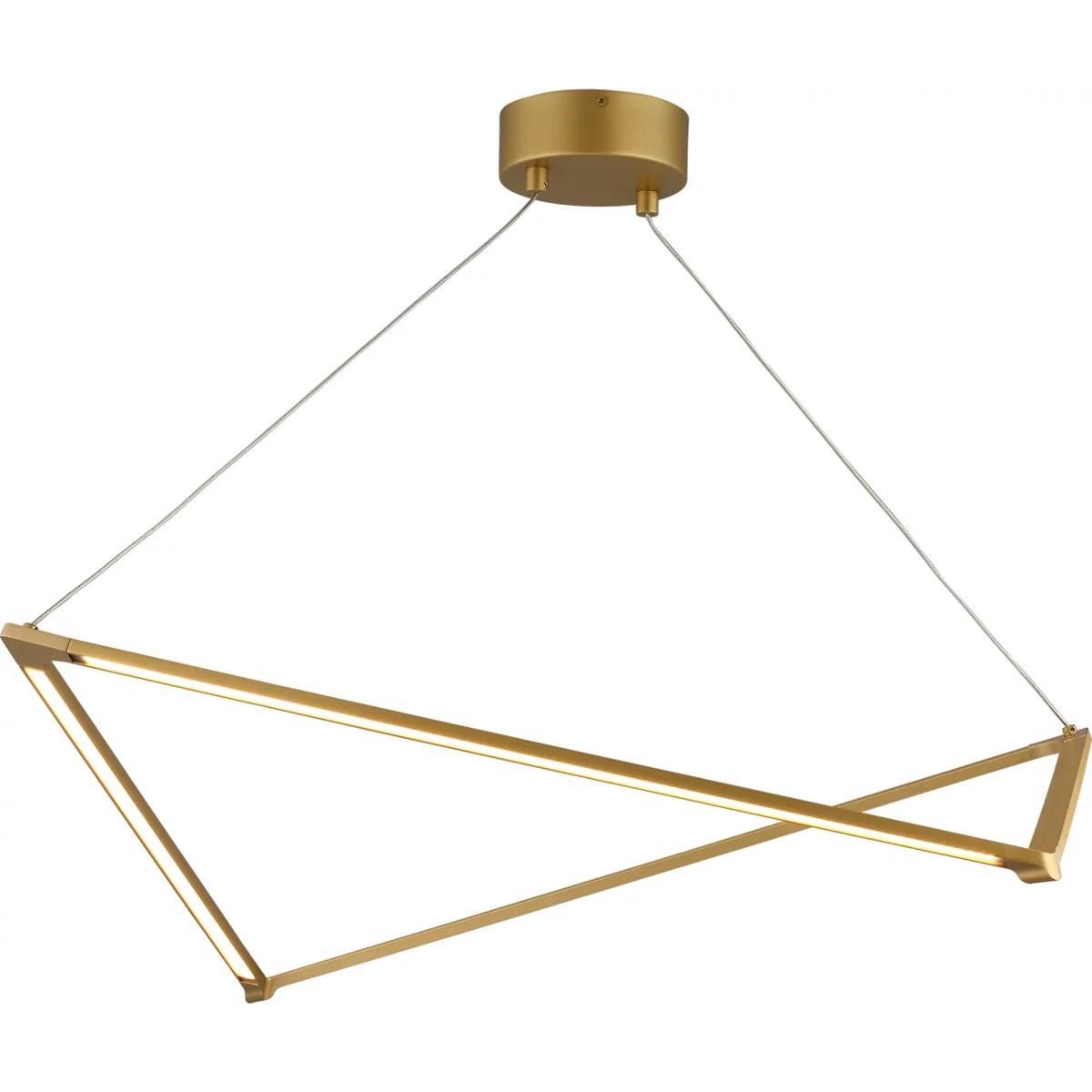 Visual Comfort Modern Collection 700LSBLTG-LED930-277 Balto LED 35.86 inch Satin Gold Linear Suspension Ceiling Light in LED 90 CRI 3000K 277V, Integr