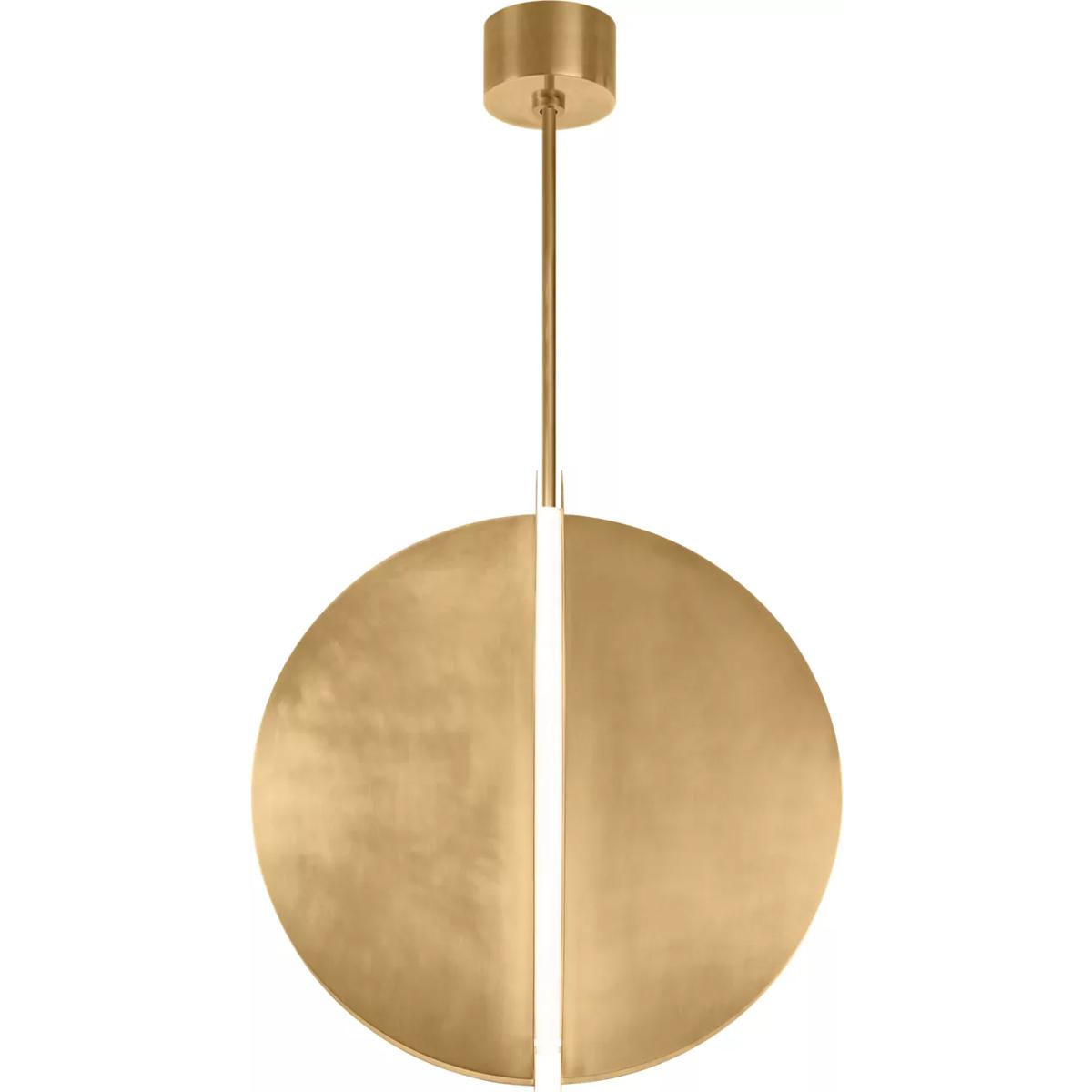 Visual Comfort Modern Collection 700TDBAU28NB-LED930 Sean Lavin Bau LED 28 inch Natural Brass Pendant Ceiling Light, Integrated LED