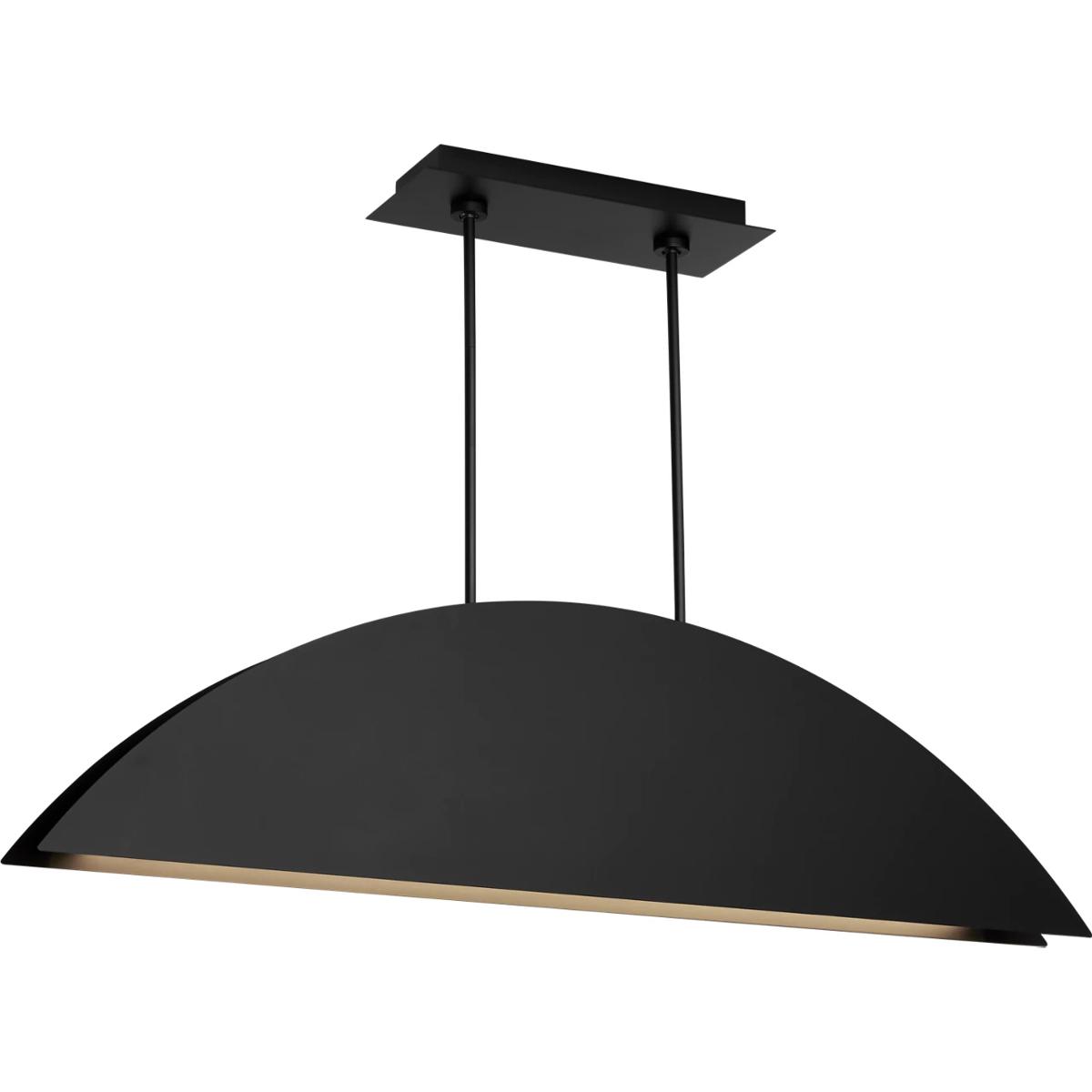 Visual Comfort Modern Collection 700LSBAU50B-LED930 Sean Lavin Bau LED Nightshade Black Linear Suspension Ceiling Light, Integrated LED