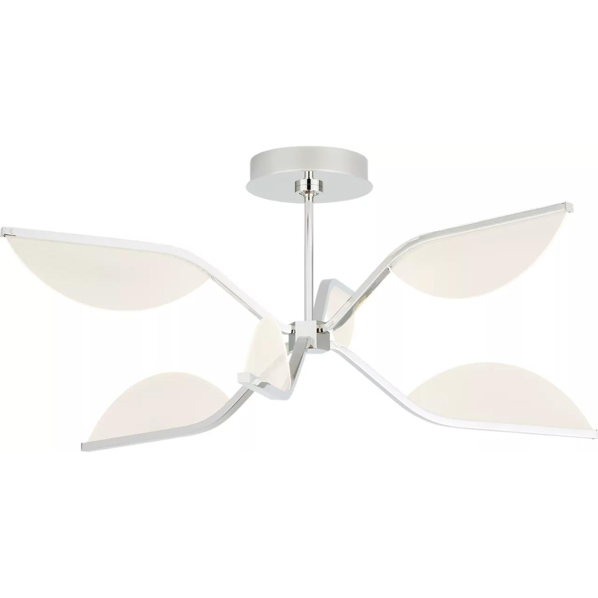 Visual Comfort Modern Collection 700BLT30N-LED930 Sean Lavin Belterra LED 29.9 inch Polished Nickel Flushmount/Chandelier Ceiling Light, Integrated LE