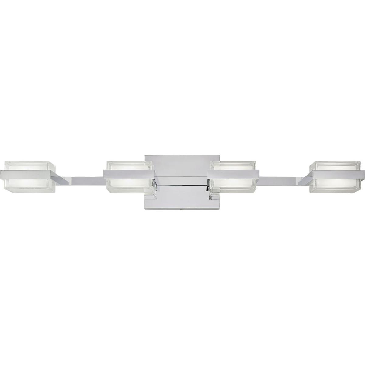 Visual Comfort Modern Collection 700BCKMD4C-LED930-277 Sean Lavin Kamden LED 31.4 inch Chrome Bath Light Wall Light in LED 90 CRI 3000K 277V, Integrat