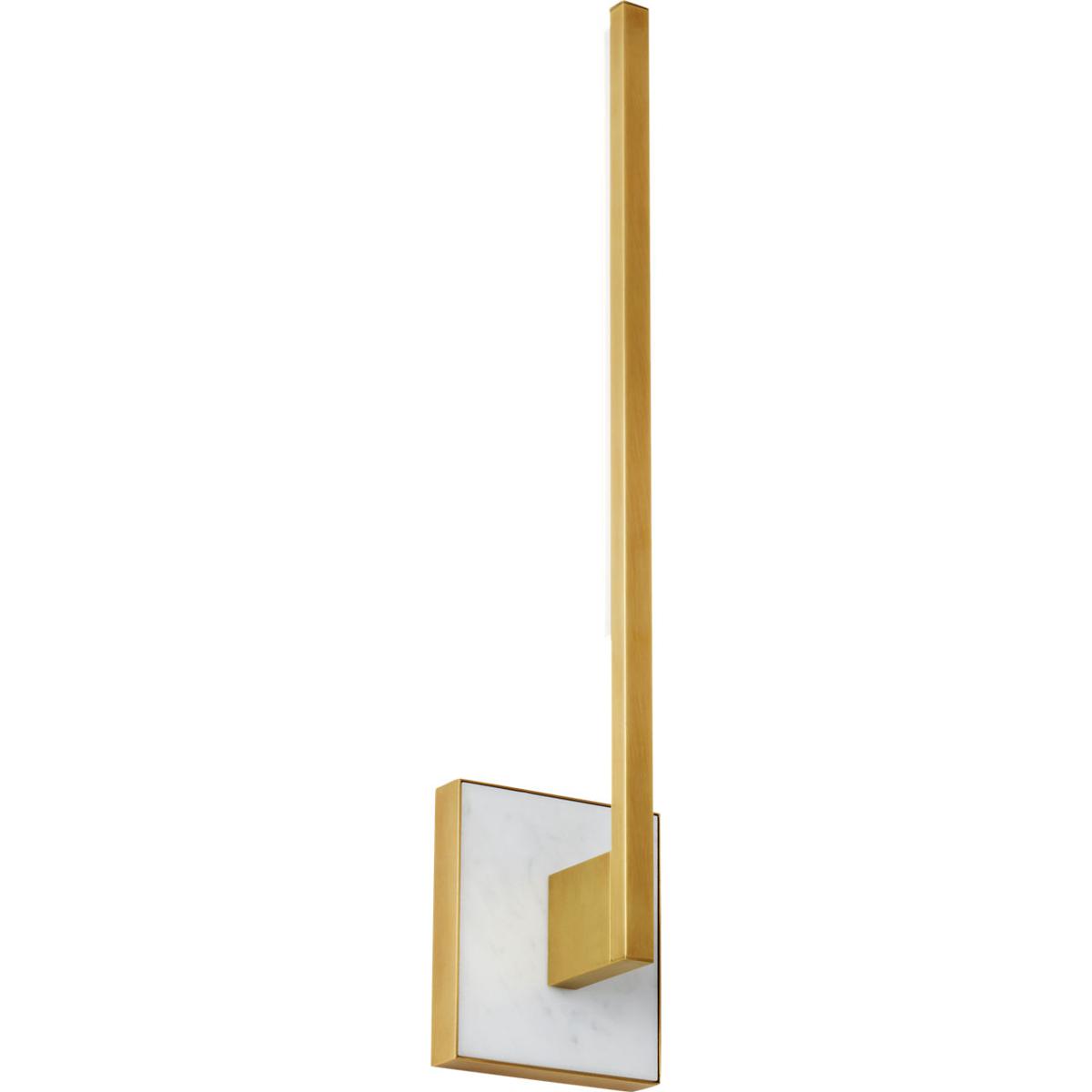 Visual Comfort Modern Collection 700WSKLE20NB-LED930-277 Sean Lavin Klee LED 3.4 inch NATURAL BRASS/WHITE MARBLE ADA Wall Light in LED 90 CRI 3000K 27