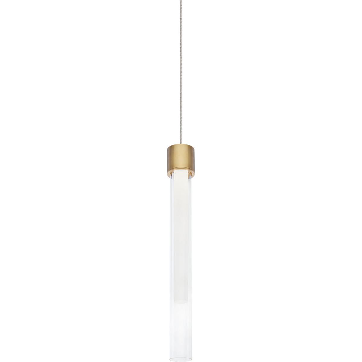 Visual Comfort Modern Collection 700MPLNGFNB-LED930 Sean Lavin Mini Linger 1 Light 120 Natural Brass Low-Voltage Pendant Ceiling Light in Monopoint, I