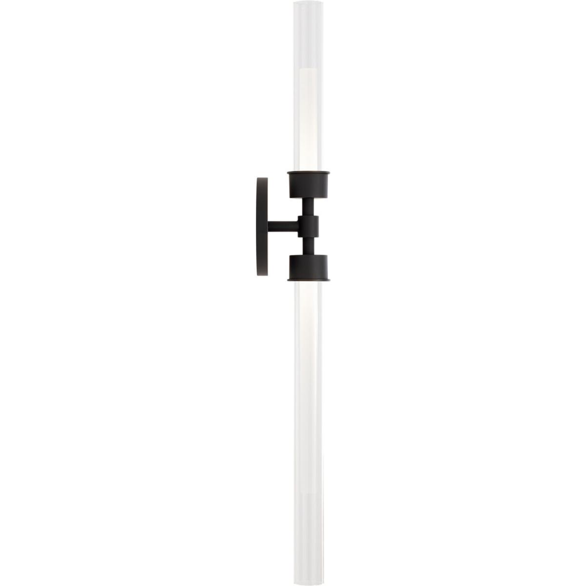 Visual Comfort Modern Collection 700BCLNG2B-LED930-277 Sean Lavin Linger LED Nightshade Black Bath Light Wall Light, Integrated LED