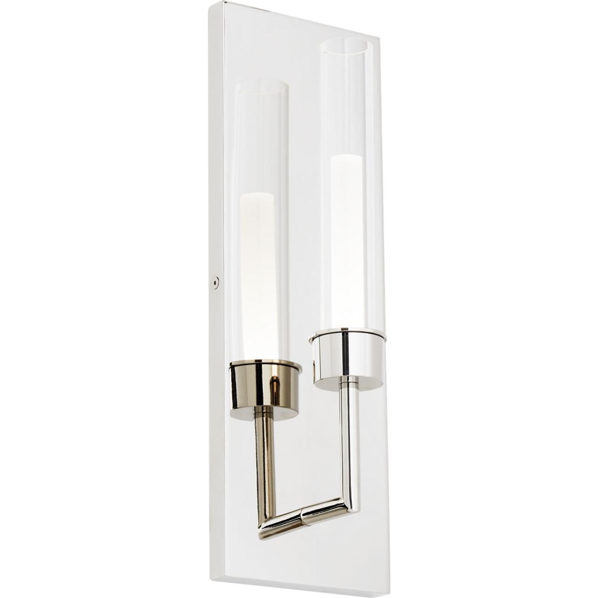 Visual Comfort Modern Collection 700WSLNG1N-LED930-277 Sean Lavin Linger LED 3.5 inch Polished Nickel ADA Wall Light in LED 90 CRI 3000K 277V, Integra