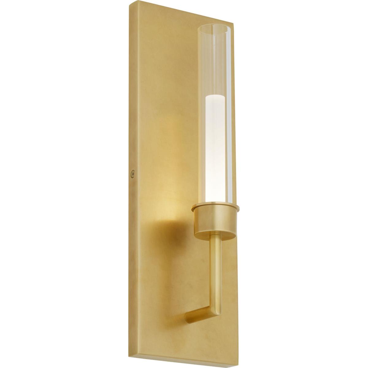 Visual Comfort Modern Collection 700WSLNG1NB-LED930-277 Sean Lavin Linger LED 3.5 inch Natural Brass ADA Wall Light in LED 90 CRI 3000K 277V, Integrat