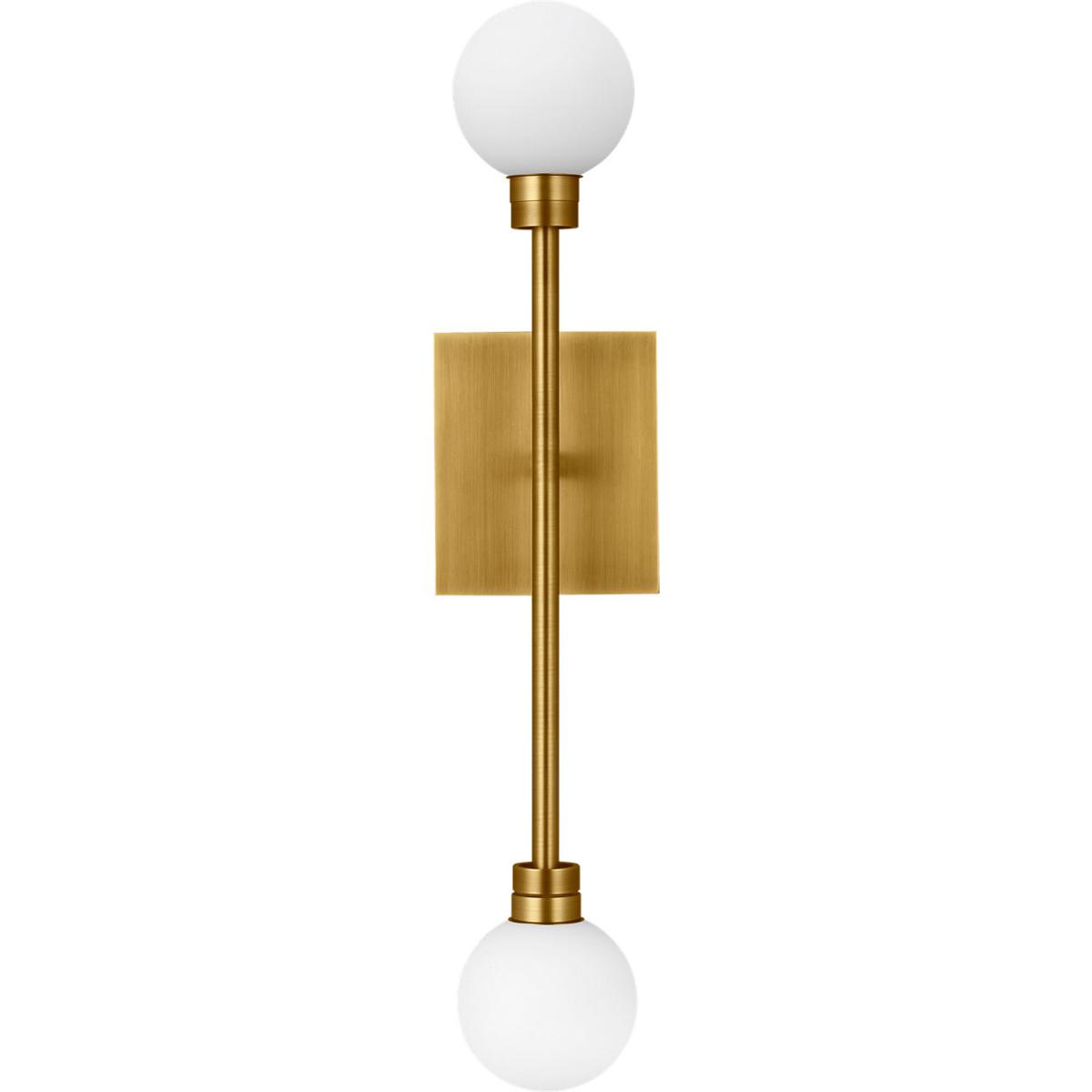 Visual Comfort Modern Collection 700WSMRAR-LED927-277 Sean Lavin Mara LED 3.7 inch Aged Brass ADA Wall Light in LED 90 CRI 2700K 277V, Integrated LED