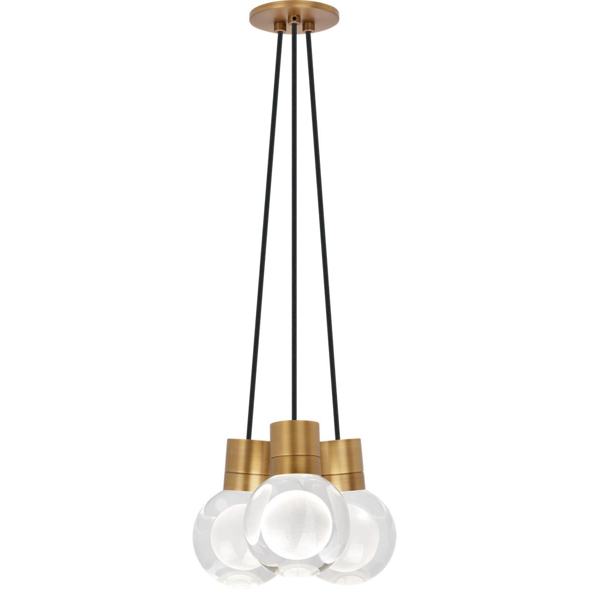 Visual Comfort Modern Collection 700TDMINAP3CBNB-LED930 Sean Lavin Mina LED 9 inch Natural Brass Line-Voltage Pendant Ceiling Light in 3, LED 90 CRI 3