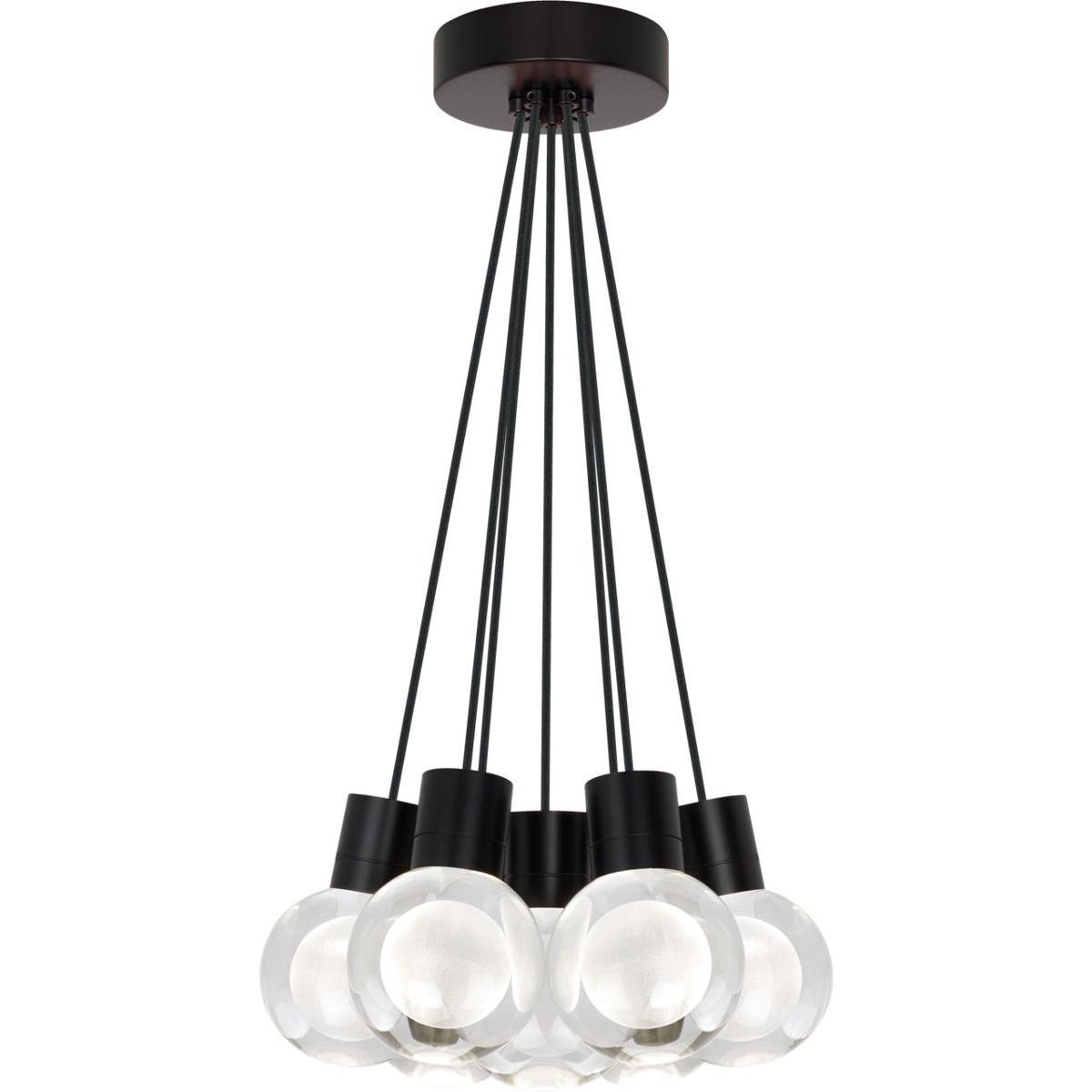 Visual Comfort Modern Collection 700TDMINAP7CBB-LED930 Sean Lavin Mina LED 5 inch Black Pendant Ceiling Light in LED 90 CRI 3000K, 7, Black Cord, Inte