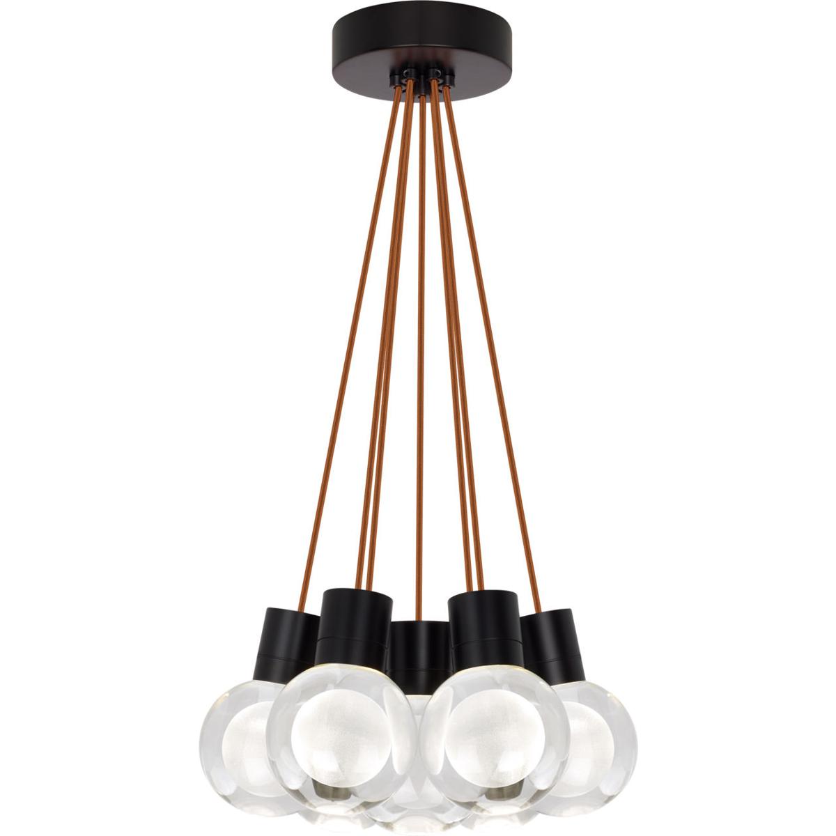 Visual Comfort Modern Collection 700TDMINAP7CPB-LED930 Sean Lavin Mina LED 5 inch Black Pendant Ceiling Light in LED 90 CRI 3000K, 7, Copper Cord, Int