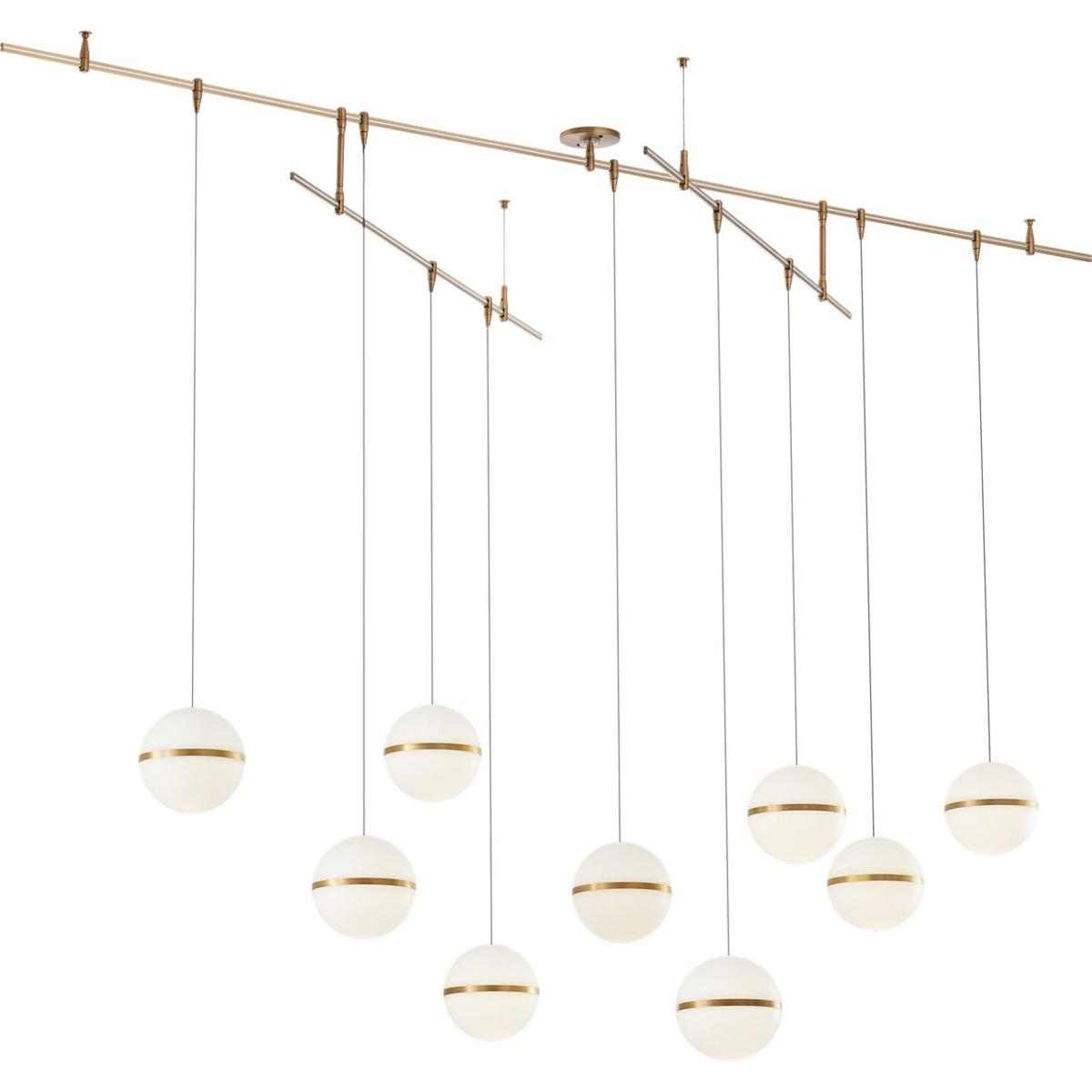 Visual Comfort Modern Collection 700HNE9NB-LED930R Sean Lavin Mini Hanea LED Natural Brass Chandelier Ceiling Light
