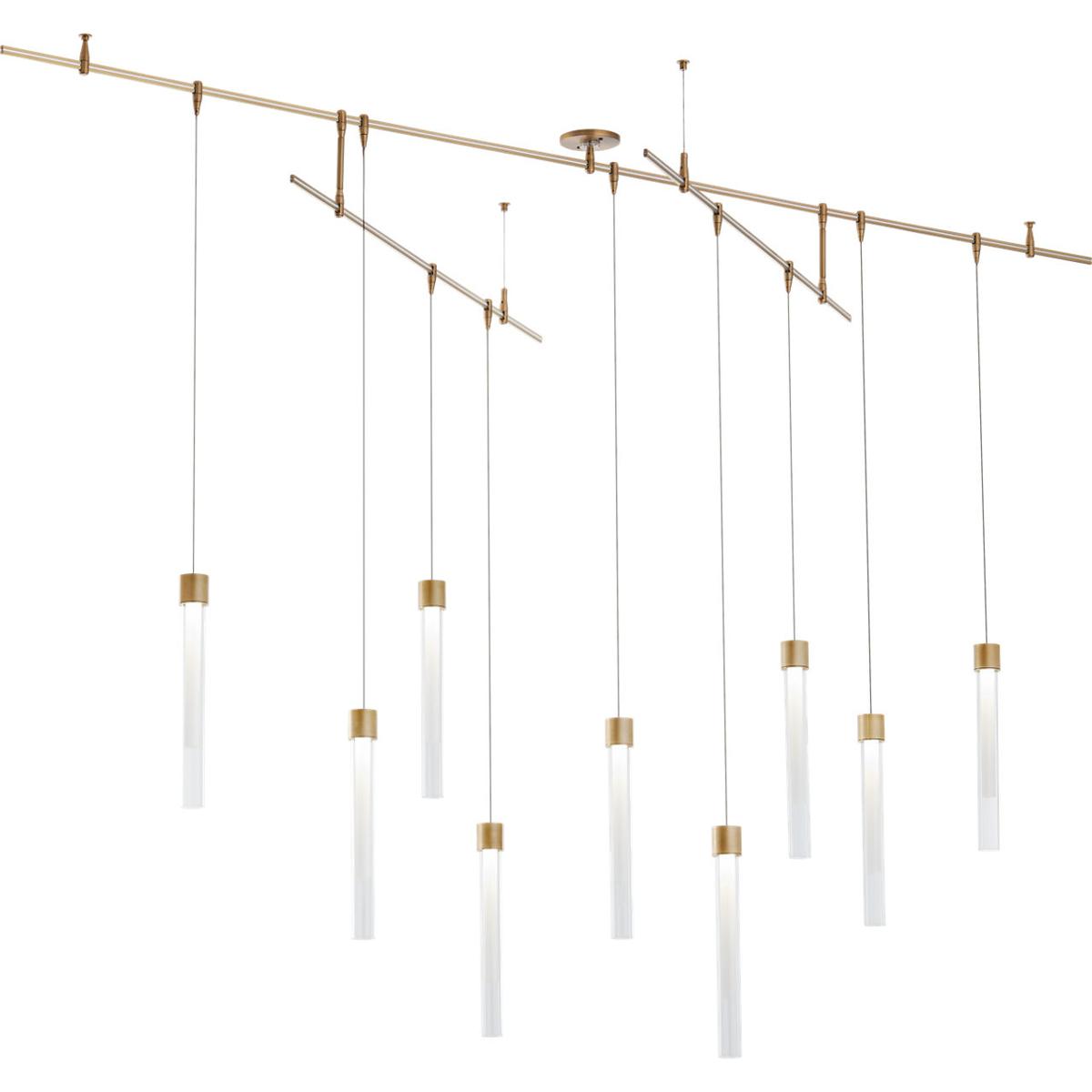 Visual Comfort Modern Collection 700LNG9NB-LED930R Sean Lavin Mini Linger LED Natural Brass Chandelier Ceiling Light, Integrated LED