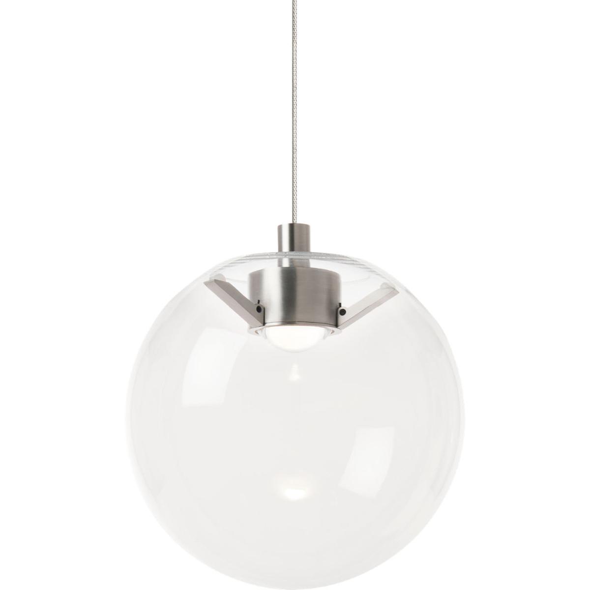 Visual Comfort Modern Collection 700MPPLNCS-LED930 Sean Lavin Mini Palona 1 Light 120 Satin Nickel Low-Voltage Pendant Ceiling Light in Monopoint, Int