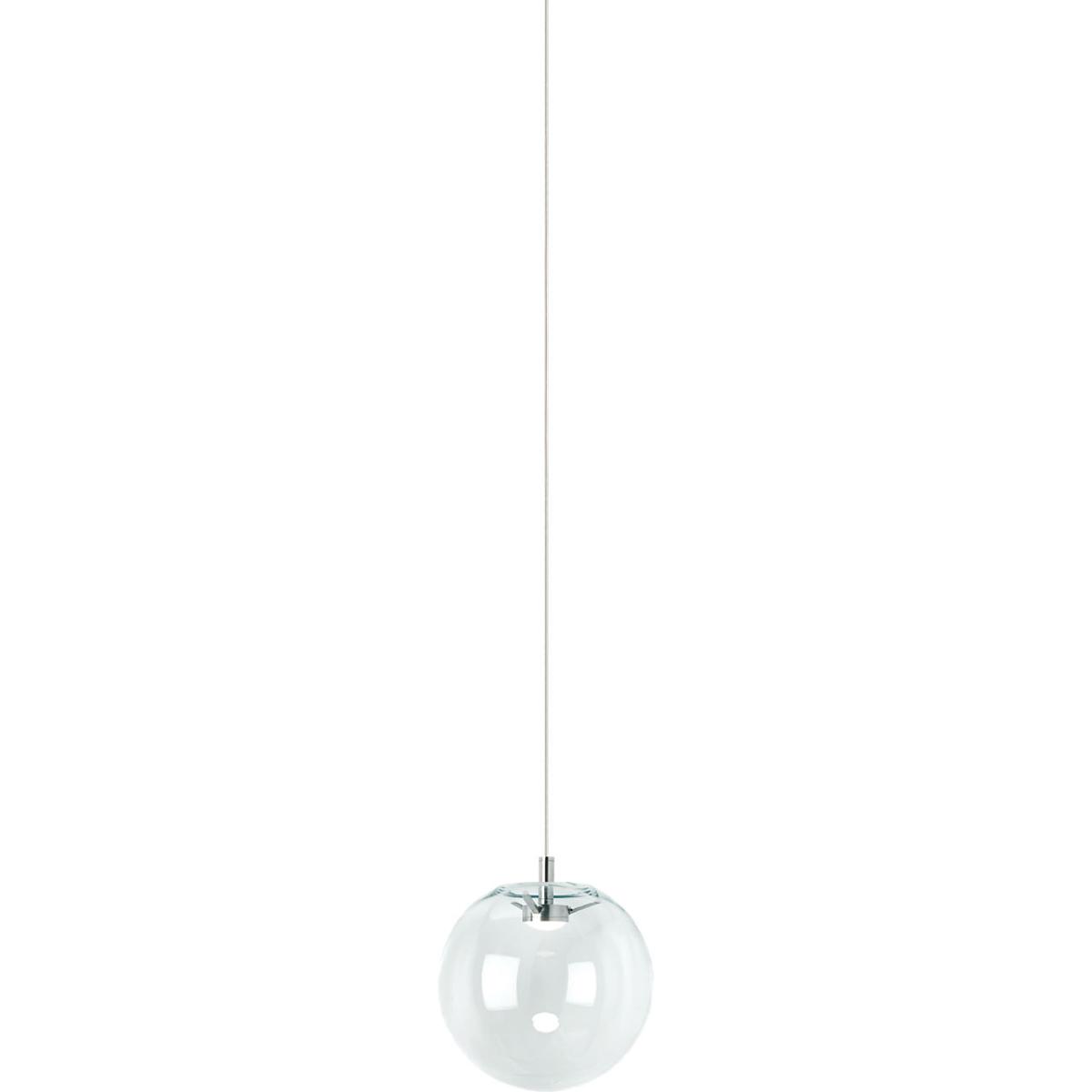 Visual Comfort Modern Collection 700TDPLNPCS-LEDWD Sean Lavin Palona LED 14 inch Satin Nickel Pendant Ceiling Light in LED 90 CRI 2200K-3000K, Clear G