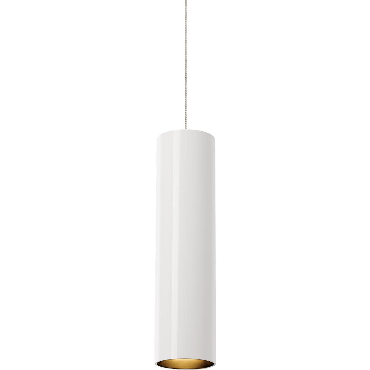 Visual Comfort Modern Collection 700MOPPRWS Piper 1 Light 12 White/Satin Nickel Low-Voltage Pendant Ceiling Light in Incandescent, MonoRail