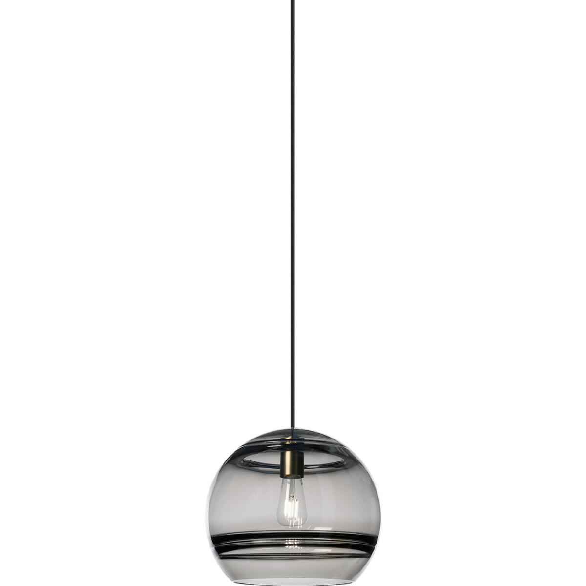 Visual Comfort Modern Collection 700TDSDNLPKR Sean Lavin Sedona 12.4 inch Aged Brass Pendant Ceiling Light in Incandescent, Transparent Smoke Glass
