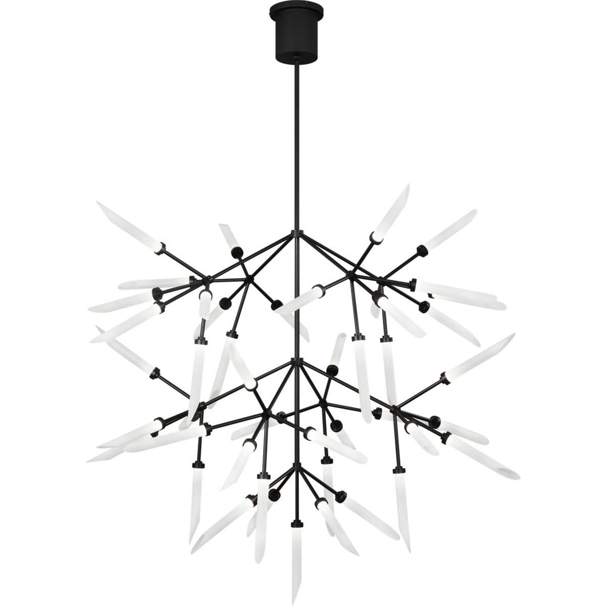 Visual Comfort Modern Collection 700SPRGFB-LED927 Sean Lavin Spur Grande LED 41.1 inch Matte Black Chandelier Ceiling Light, Integrated LED