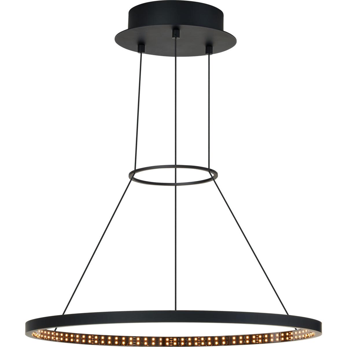 Visual Comfort Modern Collection 700VLV24B-LED922 Sean Lavin Vellavi LED 23.4 inch Nightshade Black Chandelier Ceiling Light, Integrated LED
