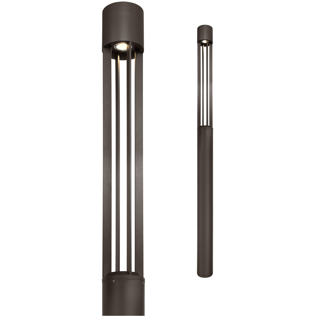 Visual Comfort Modern Collection 700OCTUR8401240ZUNV2SLF Sean Lavin Turbo 120 28 watt Bronze Outdoor Light Column in 40 Degree, In-Line Fuse, LED 80 C