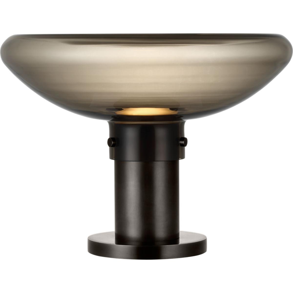 Visual Comfort Modern Collection AKTB681WDBBZSM Avroko Morgan 11.8 inch 14 watt Burnished Bronze with Smoke Glass Table Lamp Portable Light