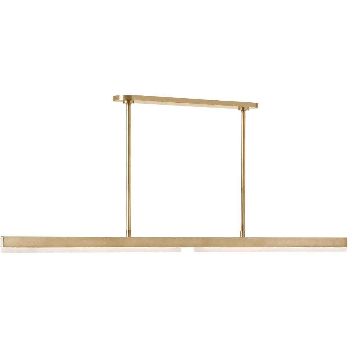 Visual Comfort Modern Collection KWLS70727HABALB Kelly by Kelly Wearstler Linea LED 60 inch Hand Rubbed Antique Brass Linear Chandelier Ceiling Light