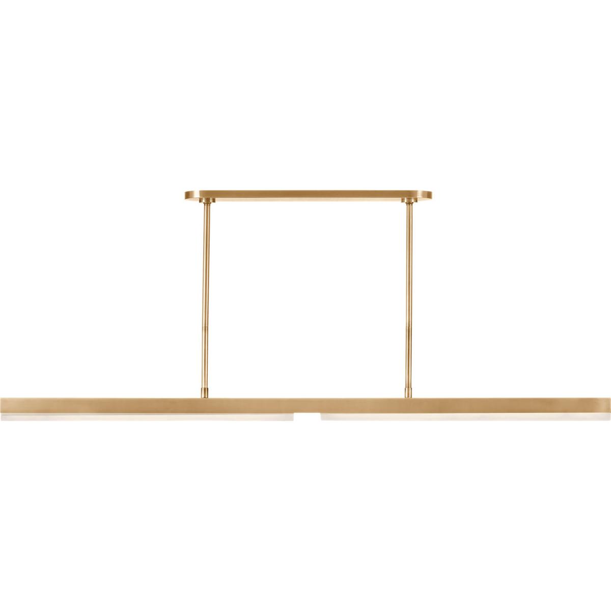 Visual Comfort Modern Collection KWLS70727HABALB Kelly by Kelly Wearstler Linea LED 60 inch Hand Rubbed Antique Brass Linear Chandelier Ceiling Light