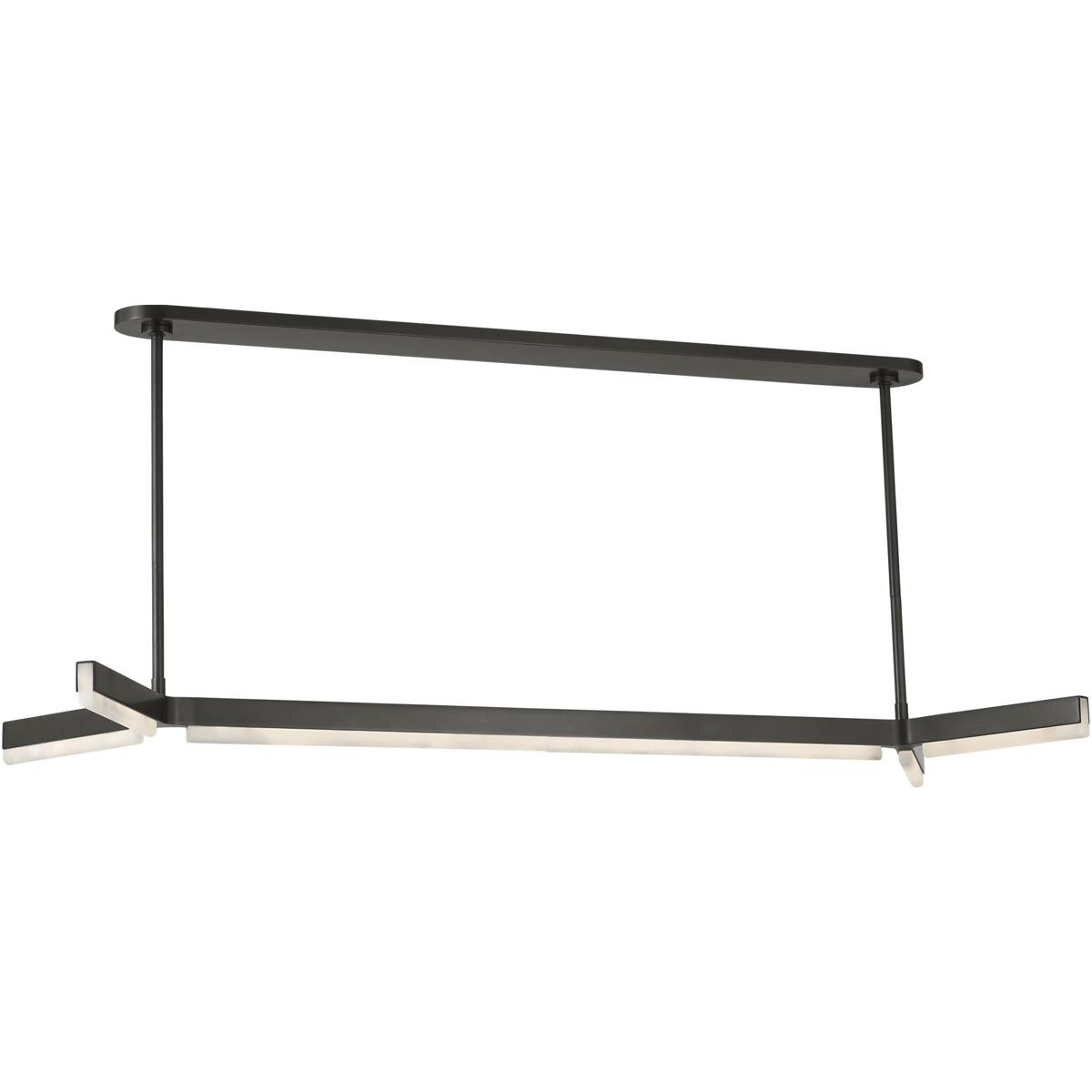 Visual Comfort Modern Collection KWLS70827BZALB Kelly by Kelly Wearstler Linea LED 54.6 inch Bronze Linear Chandelier Ceiling Light