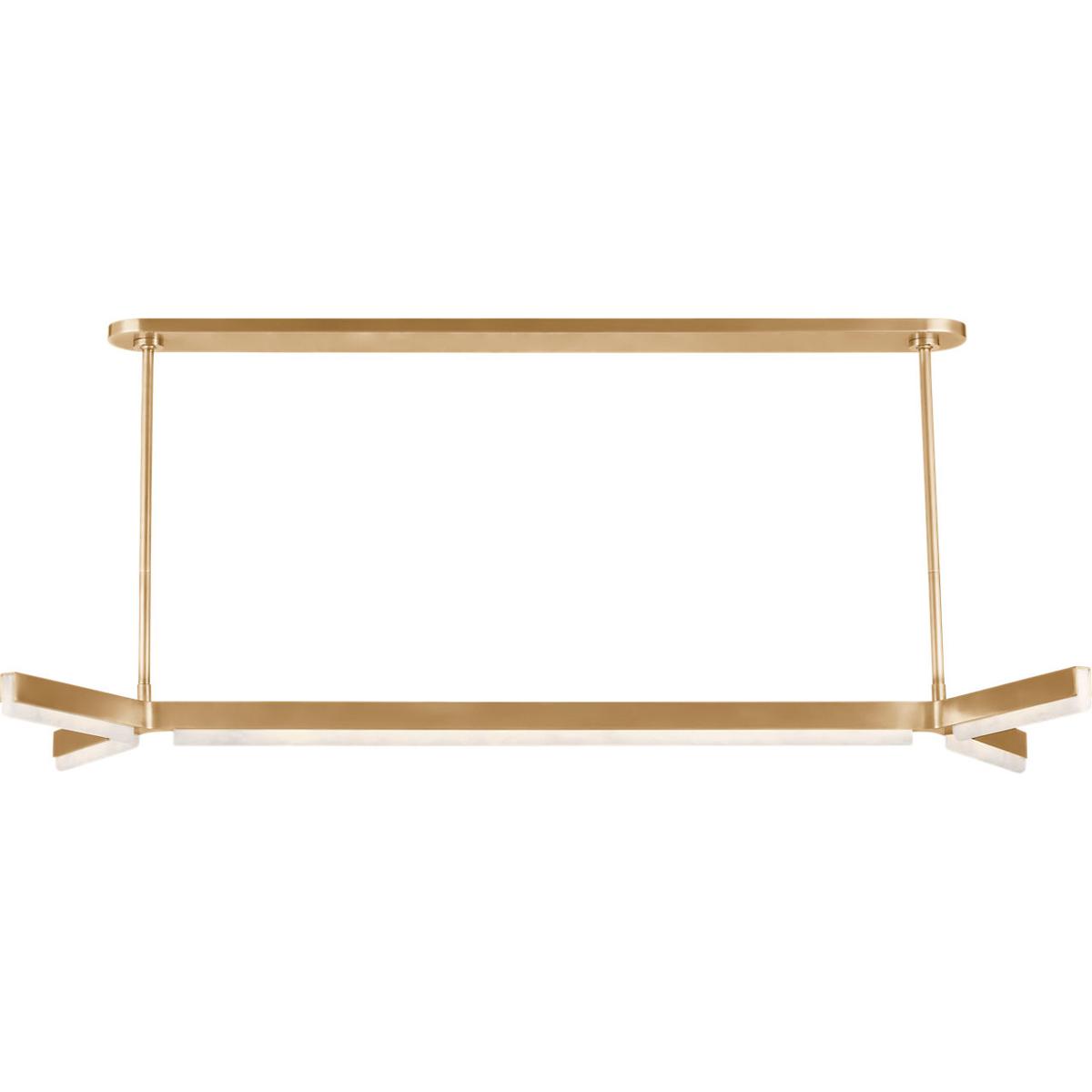 Visual Comfort Modern Collection KWLS70827HABALB Kelly by Kelly Wearstler Linea LED 54.6 inch Hand Rubbed Antique Brass Linear Chandelier Ceiling Ligh