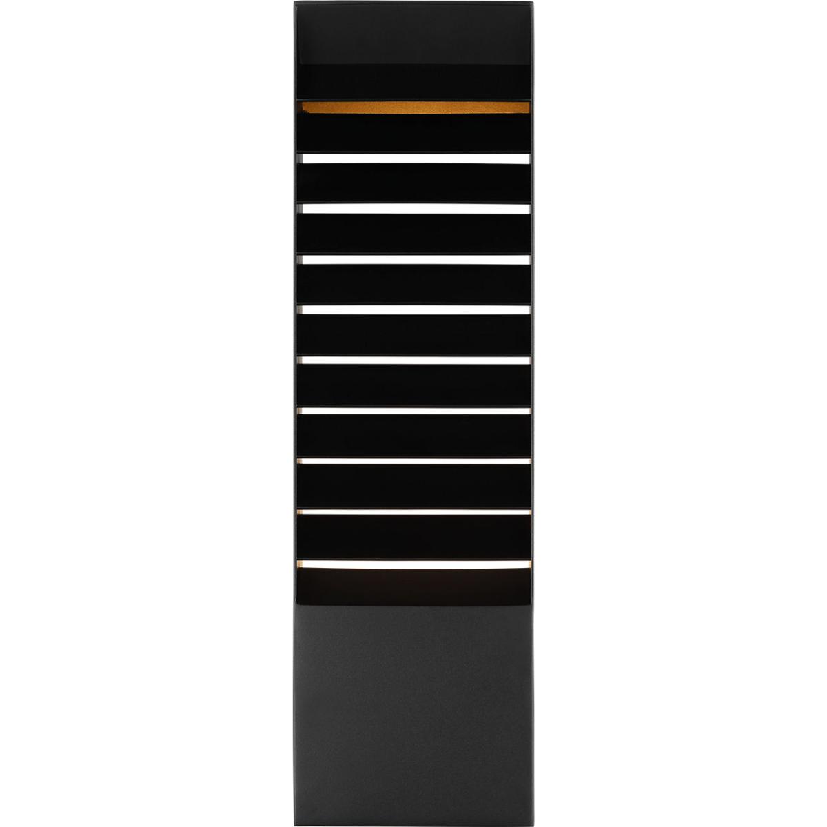 Visual Comfort Modern Collection KWOWS60727OB Kelly by Kelly Wearstler Lamel LED 19 inch Outdoor Black Outdoor Wall Lantern