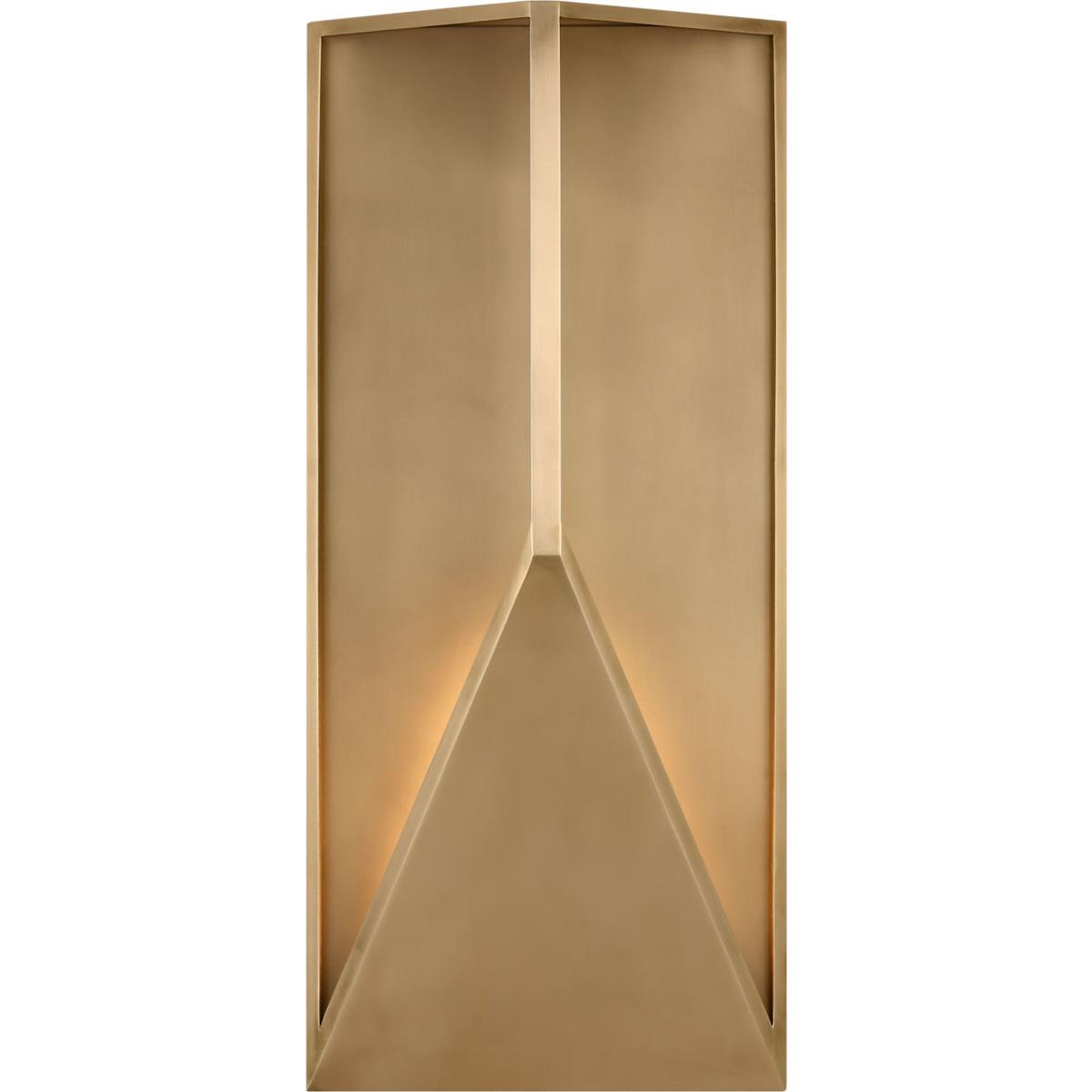 Visual Comfort Modern Collection KWOWS69127HABCG Kelly by Kelly Wearstler Punto LED 22.2 inch Hand Rubbed Antique Brass Outdoor Wall Lantern